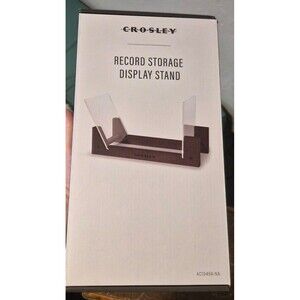 Crosley Record Storage Display Stand (Holds ~30 Albums, Wood + Acrylic)